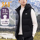 361度男裝羽絨服馬甲2025春季新款時(shí)尚防風(fēng)加厚保暖短款連帽運動(dòng)外套 超級黑 L