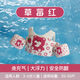 歐梵普（oufanpu）兒童游泳圈手臂圈浮力衣游泳裝備安全免充氣式浮力浮袖寶寶漂浮圈 草莓紅【有帶款適用20-55斤】 【免充氣無(wú)帶浮力衣】