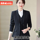 DGPZ小西裝女商務(wù)通勤正裝西裝外套免燙抗皺小西服大碼顯瘦女裝上衣AS8801 黑色單外套 4XL