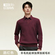 紅豆（Hodo）男士可外穿保暖上衣加絨加厚假兩件秋冬季爸爸襯衫中年打底襯衣 酒紅（加絨加厚818） 175/96B