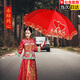 盛夏時(shí)光 新娘傘結(jié)婚紅傘長(zhǎng)柄傘大紅色傘婚慶復(fù)古遮陽(yáng)晴雨傘 雙愛(ài)心新娘傘