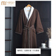 莫代爾五星級酒店浴袍男士女冬季情侶長(cháng)款睡袍比純棉吸水浴衣春秋加厚款 咖啡色 M L(衣長(cháng)120c，適合190斤內)