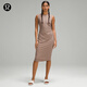 lululemon丨Shirred Nulu? 女士腰部收褶中長背心裙 LW1EYTS 灰褐 XXS /2