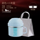 締尚（DISHANG） 304不銹鋼保溫飯盒學(xué)生快餐杯食堂簡(jiǎn)約飯碗上班族男女成人帶蓋碗 藍(lán)色配送餐具 小灰袋 2層 1000ml