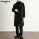 MMOPTOP復古西服領(lǐng)外套時(shí)尚高級男女秋冬季保暖寬松毛呢大衣J252黑色XL