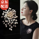 伊黛兒新款胸針高檔女胸花女輕奢高級(jí)感氣質(zhì)西裝別針大衣配飾生日禮物 胸針金色XZ0536