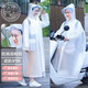逗趣家雨衣長款全身男女加厚透明防暴雨成人雨衣學(xué)生電瓶電動車連體雨披 L【雙帽檐】身高165-175cm通用
