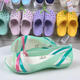 CORCS CROCS卡家女鞋伊莎貝拉束帶時(shí)尚休閑平底沙灘涼拖鞋204912 二代/薄荷綠 38