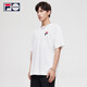 斐樂(lè )（FILA）FUSION潮牌情侶多彩短袖T恤新款男女短T時(shí)尚大logo短袖 A標準白-WT L 175/96A 【寬松版型】
