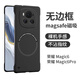 POZZO適用于榮耀magic6手機殼磨砂超薄榮耀magic6保護套無邊框磁吸防摔散熱男女款網(wǎng)紅夜空黑