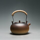 容山堂粗陶煮茶壺功夫茶具耐熱燒水壺泡茶陶壺大號提梁煮茶器電陶爐套裝 粗陶提梁壺-炮口
