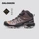 薩洛蒙（Salomon）女款 戶外運動防水透氣防護徒步登山鞋 X ULTRA 360 MID GTX 灰褐色 474487 5 (38)