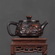 云南建水紫陶石瓢壺滿(mǎn)雕全手工紫砂壺家用泡茶壺高端送禮禮盒裝 紫陶祥龍石瓢壺-300ml禮盒裝