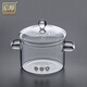 神雕（SHEN DIAO）加厚玻璃煮茶器消毒鍋茶洗蓋電陶爐茶具配件大號清潔茶杯器皿 透明圓鈕-玻璃消毒鍋(1.5L)