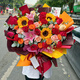 冉子花坊鮮花速遞同城配送粉玫瑰繡球混搭花束生日禮物百合真花 陽光燦爛
