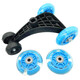 府利兒童扭扭車(chē)前后輪三腳架小孩童車(chē)搖擺車(chē)配件妞妞車(chē)輪閃光靜音輪子 方孔【前三角】藍色-閃光靜音輪+【后輪】