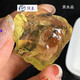 頂盈 天然白黃粉紫水晶原石標本 黑碧璽琥珀原料 黃鐵礦物晶體教學(xué)盒 黃水晶一塊 3-4CM