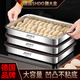 膳大皇（SHDO）德國餃子盒冰箱收納盒304不銹鋼盒水餃密封盒速凍餃子托盤保鮮盒 法蘭克福餃子盒【裝40個餃】 1層