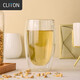 CLITON雙層玻璃杯家用防燙耐熱水杯綠茶杯牛奶杯果汁飲料杯辦公水杯單只