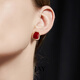 Jay紅色耳釘新款潮耳環(huán)女耳飾送女友生日禮物