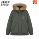 JEEP SPIRIT2024冬季新款大毛領(lǐng)羽絨服男女情侶款防水防風(fēng)加厚工裝外套 軍綠色 L 175/96A (125-160斤)