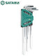 世達（SATA）工具9件特長(cháng)球頭內六角扳手組套公制內六角套裝六棱螺絲刀09101 9件公制平頭內六角組套09103