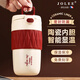 JOLEE法國(guó)品牌雙飲口陶瓷內(nèi)膽保溫杯女生高顏值咖啡杯子生日禮物送女友 紅伴白【陶瓷內(nèi)膽】 420ml