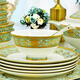KAROSA CLASSIC高檔骨瓷碗盤碟餐具套歐式高端家用結(jié)婚喬遷送禮飯碗盤子組合 4.75英寸飯碗【云翠】1頭