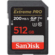 閃迪SD卡 C10 U3 V30相機存儲卡4K錄像 讀取200MB 至尊超極速英文版 512G英文（順豐包郵） 標配SD卡