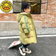 哈羅小黃鴨 HAL.DUCK男童羽絨服冬季2024新款兒童冬裝中長款加厚秋冬男寶寶白鴨絨外套 綠 90白鴨絨 90cm