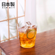 karphome日本進口江戶硝子輕薄玻璃杯人工吹制杯子威士忌洋酒杯飲料啤酒杯 矮杯280mL*1只
