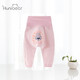 歡喜小熊 寶寶褲子嬰兒大pp褲高腰護肚春秋四季外穿冬季加絨加厚哈倫褲 205703J 粉 80 (建議10-18月身高73-80cm)