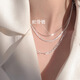 韓版S925銀波光粼粼項(xiàng)鏈女復(fù)古滿(mǎn)天星氣質(zhì)鎖骨鏈簡(jiǎn)約蛇骨鏈疊戴飾 蛇骨鏈【40cm長(zhǎng)】