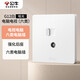 公牛（BULL）開關(guān)插座 二位電腦帶電視打線型六類插座 奶油風 G12T223B 暮雪白