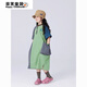 葉余女童新款夏季親子裝2025撞色個(gè)性拼接大口袋休閑戶(hù)外山系連衣裙 撞色山系連衣裙 尺碼偏大 卡碼拍小 110