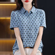 HERAGAIA純棉女士襯衫POLO領(lǐng)開(kāi)衫2025新款寬松波點(diǎn)洋氣短袖全棉襯衣圓點(diǎn) 霧霾藍 波點(diǎn) JXYZR-DE-926 2XL