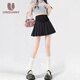 孕尚孕婦半身裙秋冬款外穿托腹百褶裙時(shí)尚辣媽?xiě)言衅诓伙@懷短裙孕婦裝 黑色 M