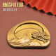 維班幽靜山湖黃銅硯臺金屬浮雕精品文房四寶書(shū)法國畫(huà)文具用品精美書(shū)房擺件定制禮品擺件 幽靜山湖黃銅硯臺（小號）