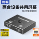 優(yōu)聯(lián) HDMI顯示器切換器二進(jìn)一出 免供電雙向切換 4K高清筆記本/ps4/xbox/機(jī)頂盒共用電視機(jī)電腦顯示屏 二進(jìn)一出【4K60Hz】+2條HDMI線