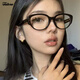Fakeme板材貓眼黑框近視鏡架素顏女美式ins純欲風(fēng) red zone BSV