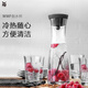 WMF 德國(guó)福騰寶 進(jìn)口玻璃冷水瓶水杯 涼水瓶涼水壺玻璃杯玻璃水瓶 1L 倒水杯（玫瑰金）