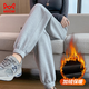 貓人運動(dòng)褲子女冬款加絨加厚防風(fēng)褲2025新款小個(gè)子顯瘦束腳衛褲子