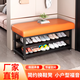 坤奉換鞋凳家用入戶門口鞋柜進(jìn)門玄關(guān)穿鞋凳客廳軟包長凳子鞋子收納架 橘色60cm【科技布】加粗加厚