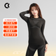 CC PROTECTORS摩托車(chē)騎行保暖內衣套裝男女滑衣騎行服冬季防風(fēng)保暖透氣吸濕 黑灰色 2XL