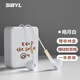 Sibyl 耳機(jī)有線高音質(zhì)半入耳式降噪重低音type-c通話K歌女生手機(jī)電腦適用于安卓oppo 皓月白 | 三鍵線控 | 送收納盒