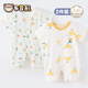 2件 嬰兒短袖連體衣夏季薄款寶寶外出服純棉新生兒童衣服哈衣夏天 2件夏薄款(森林熊+黃郁金) 90cm (12-15個(gè)月/24斤以?xún)?