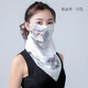 珊詩(shī)麗夏季防曬口罩女雪紡絲巾薄款護頸透氣遮陽(yáng)面罩 郁金香白色