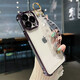 情侶兔帶鏡頭膜蘋(píng)果16Promax手機殼腕帶iPhone15Promax斜挎掛繩14pm四角氣囊13透明12硅膠支架11背帶全包 （暗紫）*鏡頭膜+腕帶單殼 蘋(píng)果14Promax
