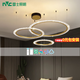雷士（NVC）北歐吊燈水晶輕奢吊線燈大氣客廳燈智能吊燈具套餐廳燈飾全屋百搭 漫妮三環(huán) LED 95W智控吊線燈