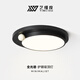 藝維度意式極簡吸頂燈現(xiàn)代簡約大氣創(chuàng)意臥室燈黑色個(gè)性護(hù)眼書房兒童房燈 適用10-15㎡-黑色50cm/三色變光